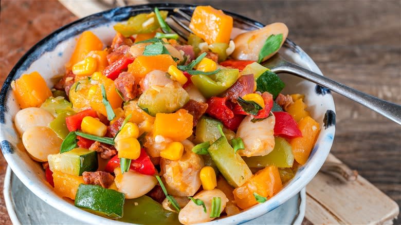 Succotash with butter beans 