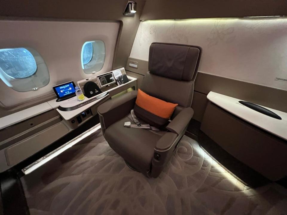 Singapore Airlines A380 first class suite.