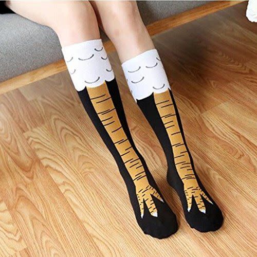 35) Chicken Legs Knee-High Novelty Socks