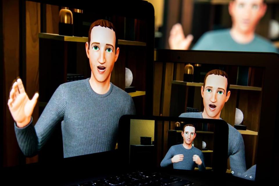 An avatar of Meta CEO Mark Zuckerberg