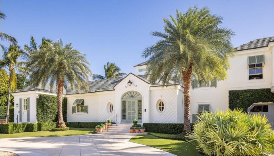 A Palm Beach house on the grounds of the former Lilly Pultizer estate at 710 S. County Road has been listed for sale at $54.9 million.