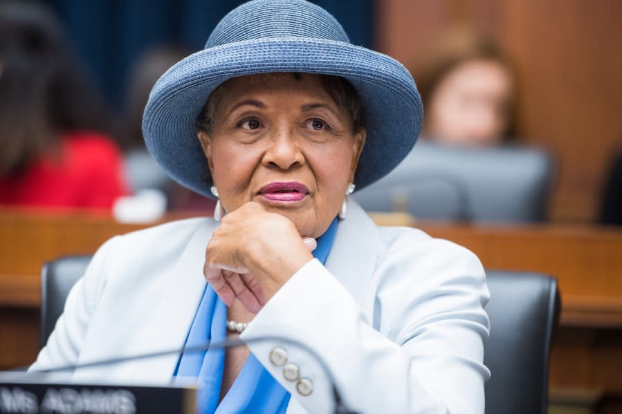 UNITED STATES – MAY 9: Rep. Alma Adams, D-N.C., attends a House Education and Labor Subcommittee on Higher Education and Workforce Investment hearing in Rayburn Building titled “The Cost of Non-Completion: Improving Student Outcomes in Higher Education,” on Thursday, May 9, 2019. (Photo By Tom Williams/CQ Roll Call)