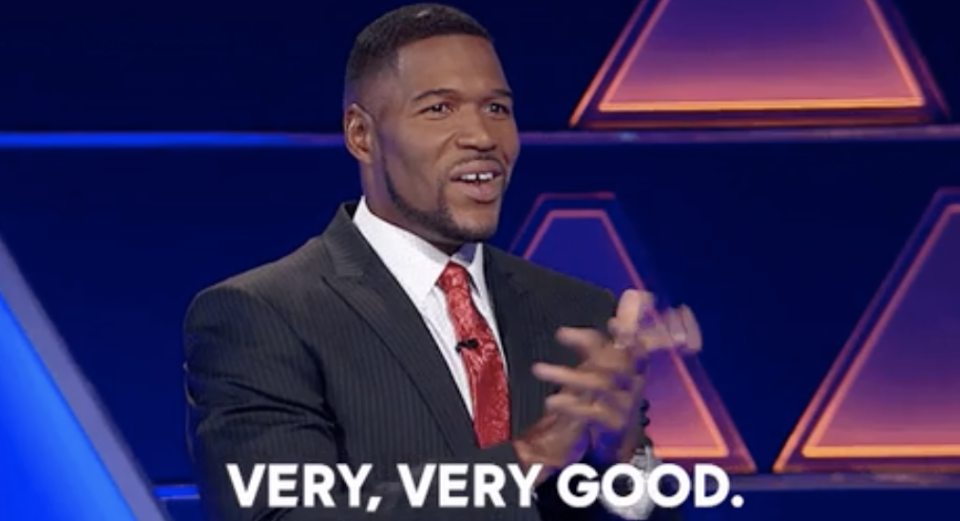 Michael Strahan on "Pyramid"