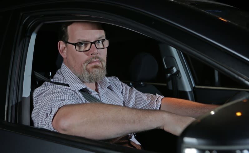 Insurance gar: Uber driver Liam Ducey. Picture: Ben Crabtree/The West Australian