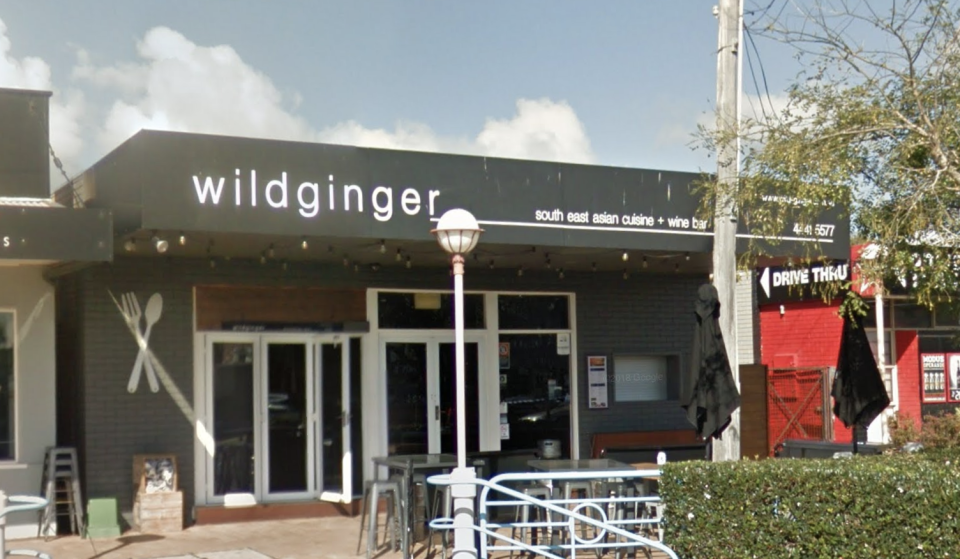 Pictured is a street view of the wildginger restaurant in Huskisson. 