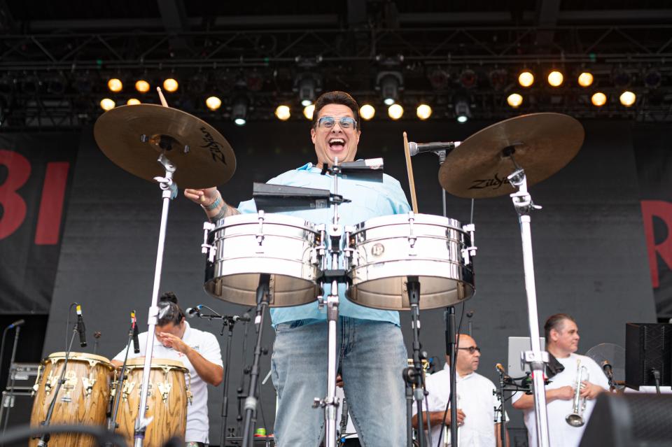 Tito Puente Jr. performs at Summerfest's Briggs & Stratton Big Backyard on Friday, July 7, 2023.