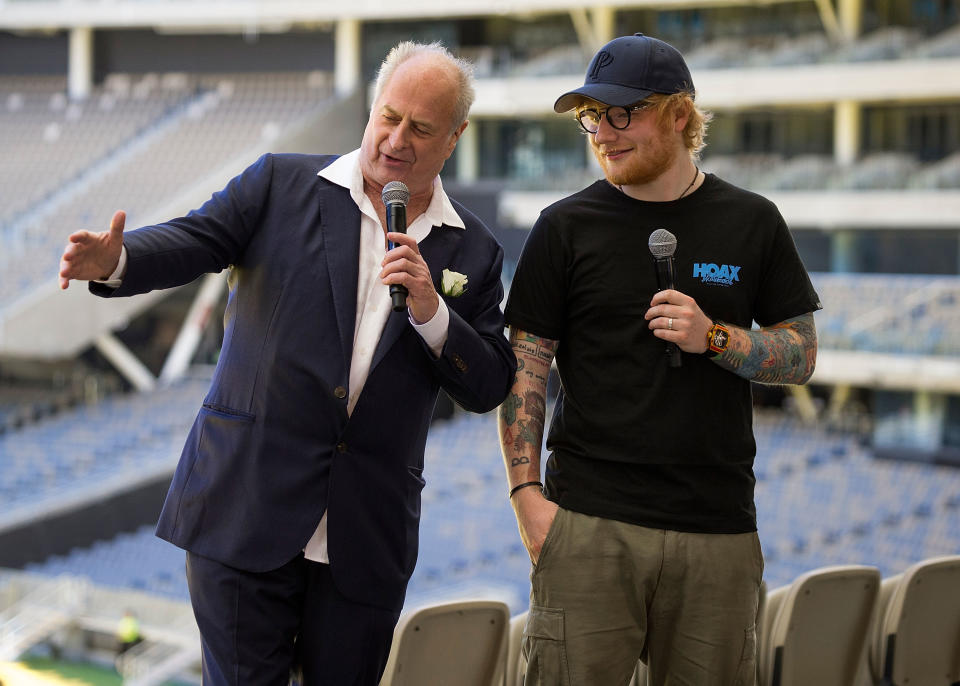 Michael Gudinski and Ed Sheeran