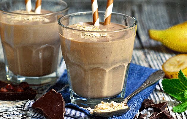 Chocolate and nut smoothie