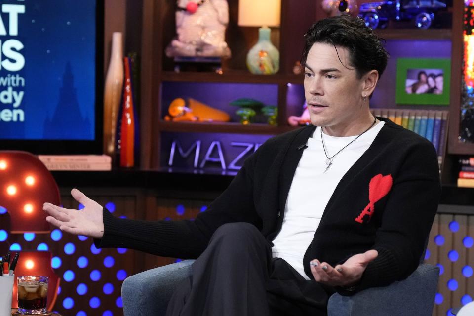 watch what happens live with andy cohen episode 21081 pictured tom sandoval photo by charles sykesbravo via getty images