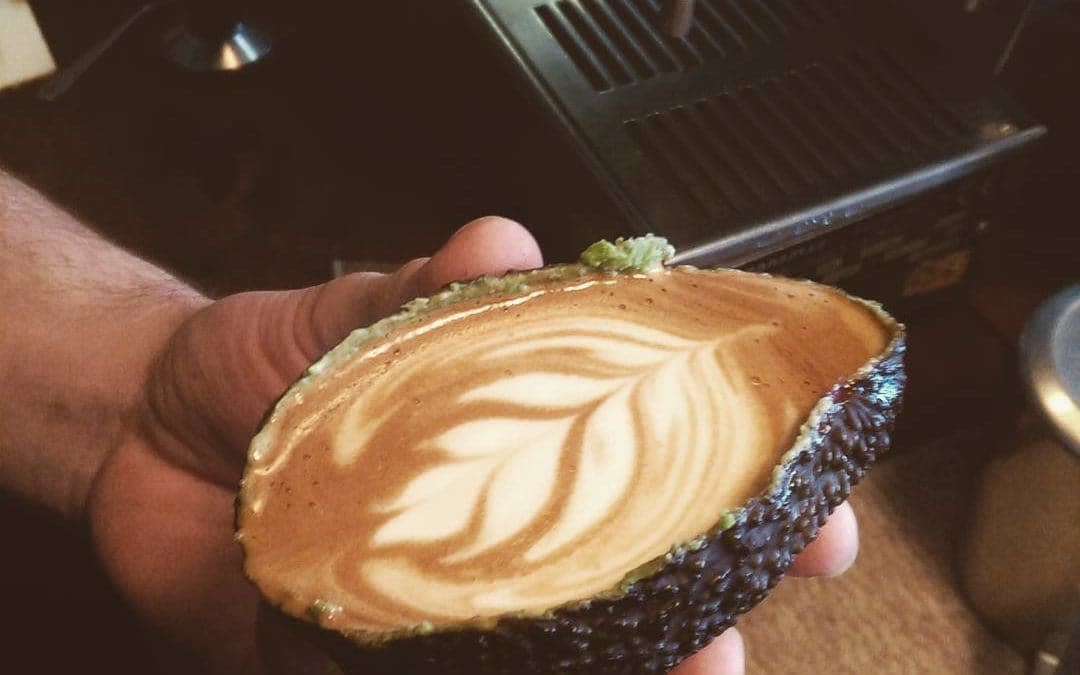 An Australian cafe has done away with the traditional coffee cup, and is using avocado skins instead.  - @cooking_channel