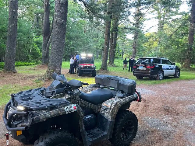 <p>Easton Police Department</p> Police cars and UTVs at Borderland State Park