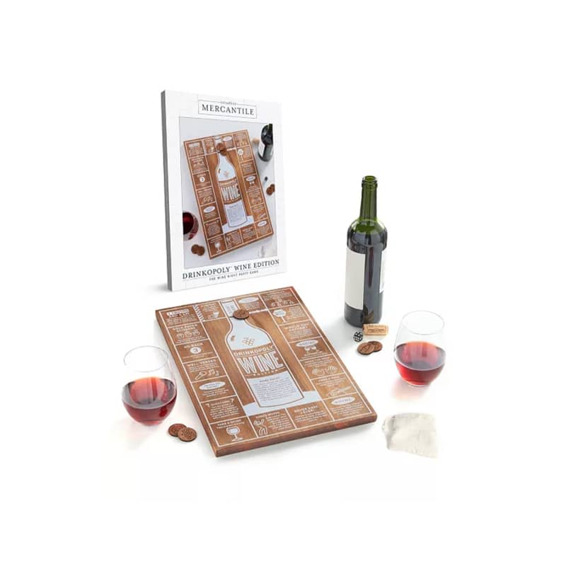 Wood Drinkopoly Board Wine Edition