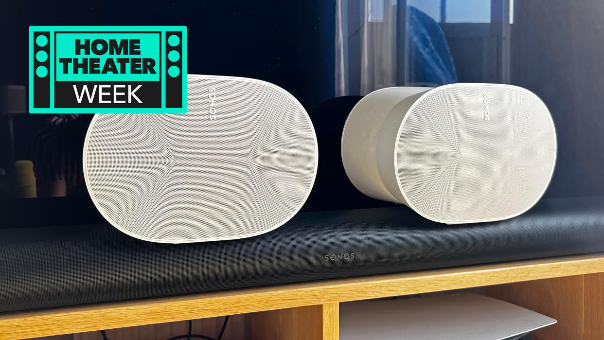  Sonos Era 300 pair on top of a Sonos Arc 