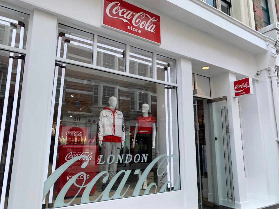 The Coca-Cola store in Covent Garden, London.