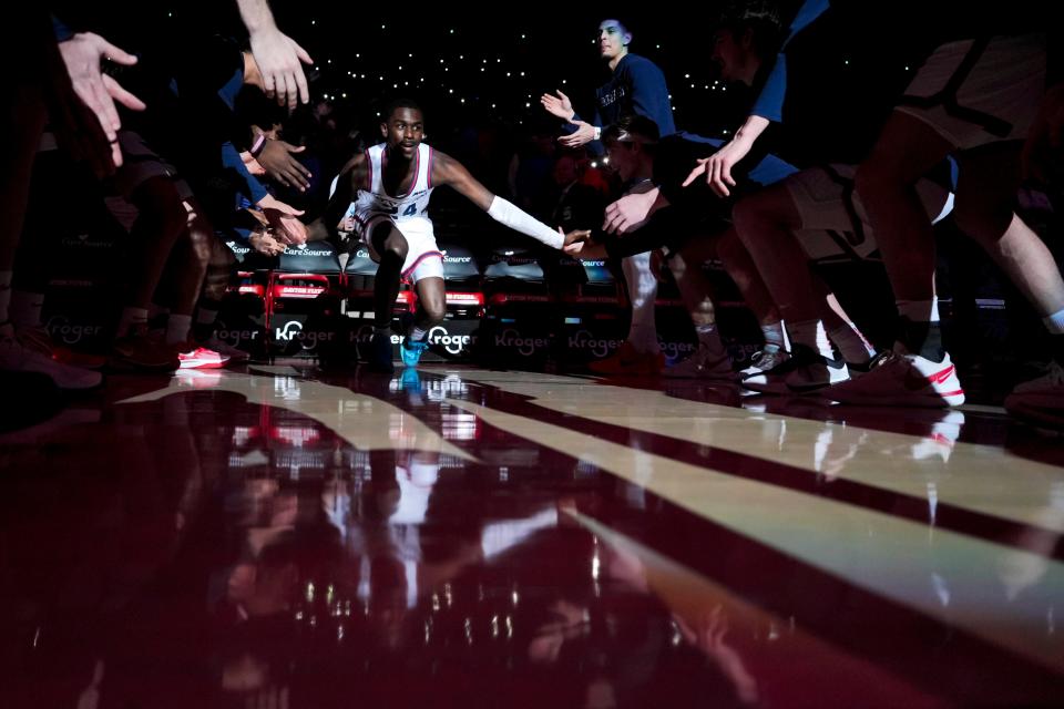 Guard Kobe Elvis transferred from DePaul two years ago to join the Dayton Flyers. He is one of several transfers who have lifted the team to a 21-4 record.