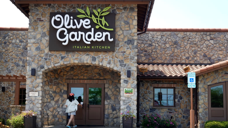 Outside Olive Garden