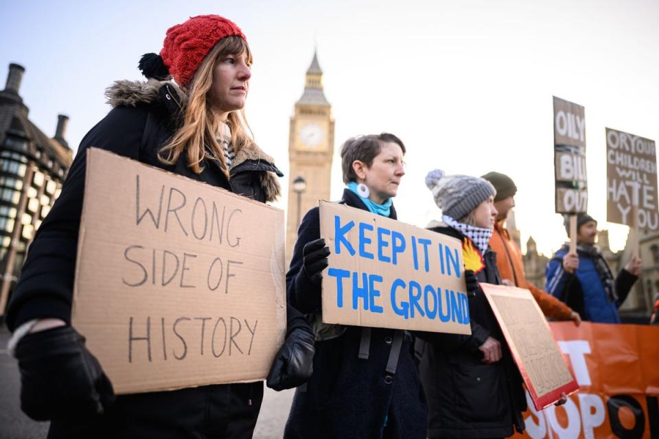 Just Stop Oil protesters at  Westminster (Getty Images)