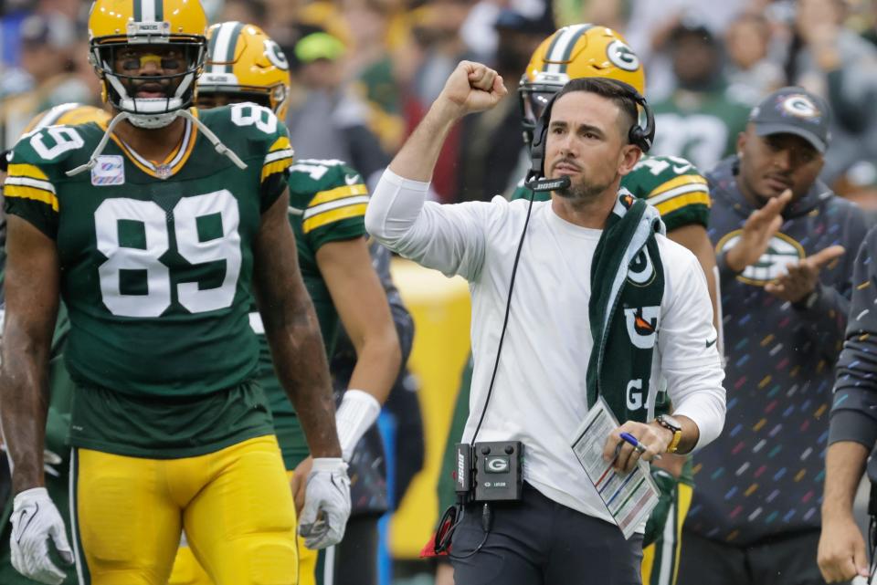 Green Bay Packers head coach Matt LeFleur, 42, leads a coaching staff that averages around his age.