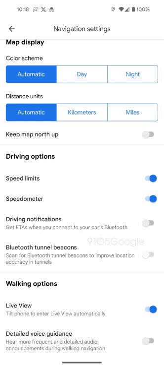 Google Maps bluetooth beacon toggle