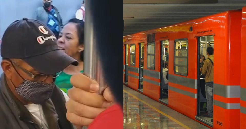 Mujer explotó por el Metro detenido. Foto: Captura de video TikTok vía @marcosbaterista/