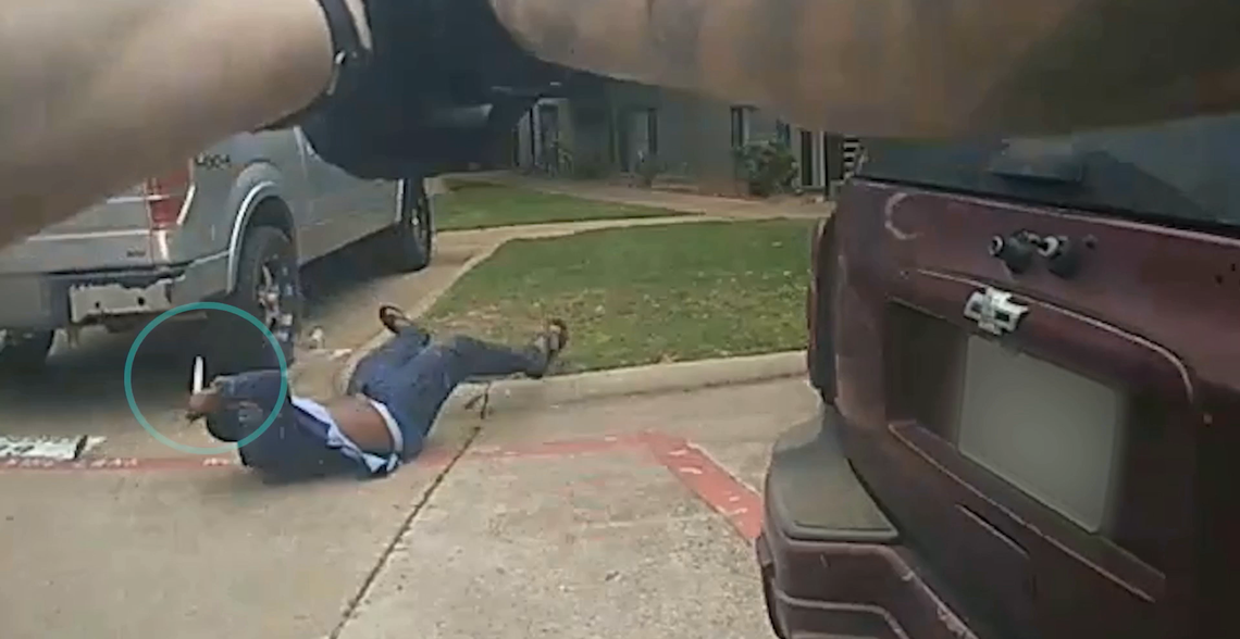 Michael Bassey, 31, was shot and killed by an Arlington police officer on April 25 after he failed to comply with orders and advanced toward officers with a knife in his hand, according to police. Screenshot from bodycam video/Arlington police