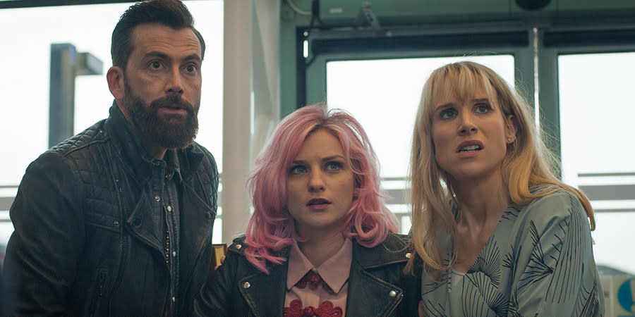 David Tennant, Faye Marsay, and Lucy Punch in ‘You, Me, and Him’.