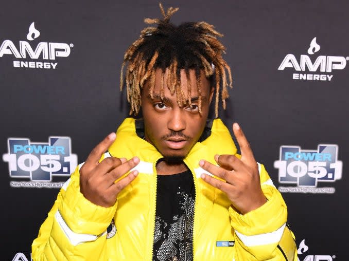 Rapper Juice Wrld, who has reportedly died at the age of 21, on the red carpet in 2018: Dave Kotinsky/Getty Images for Power 105.1