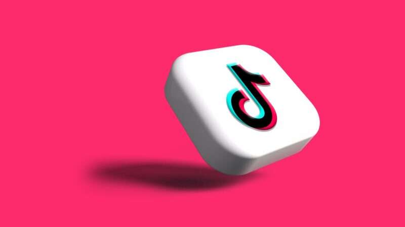 Tiktok logo on hot pink background