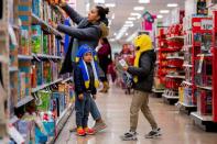 FILE PHOTO: Shoppers converge in a Target store ahead of the Thanksgiving holiday