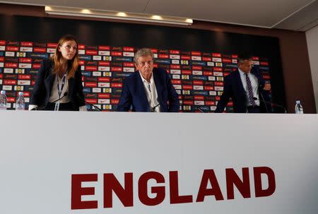 Football Soccer - EURO 2016 - England News Conference - Auberge du Jeu de Paume, Chantilly, France - 28/6/16 England head coach Roy Hodgson and FA chief executive Martin Glenn arrive for the press conference REUTERS/Lee Smith Livepic
