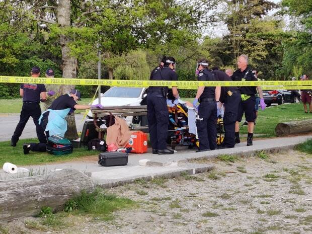 A 17-year-old was left with life-changing injuries after being assaulted in Ambleside Park in May 2020. (Clare Hennig/CBC - image credit)