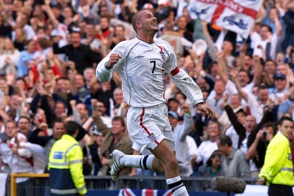 David Beckham scored one of the most memorable goals in English football on this day in 2006 (Phil Noble/PA) (PA Archive)