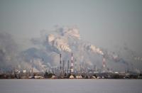 FILE PHOTO: A view shows the Gazprom Neft's oil refinery in Omsk