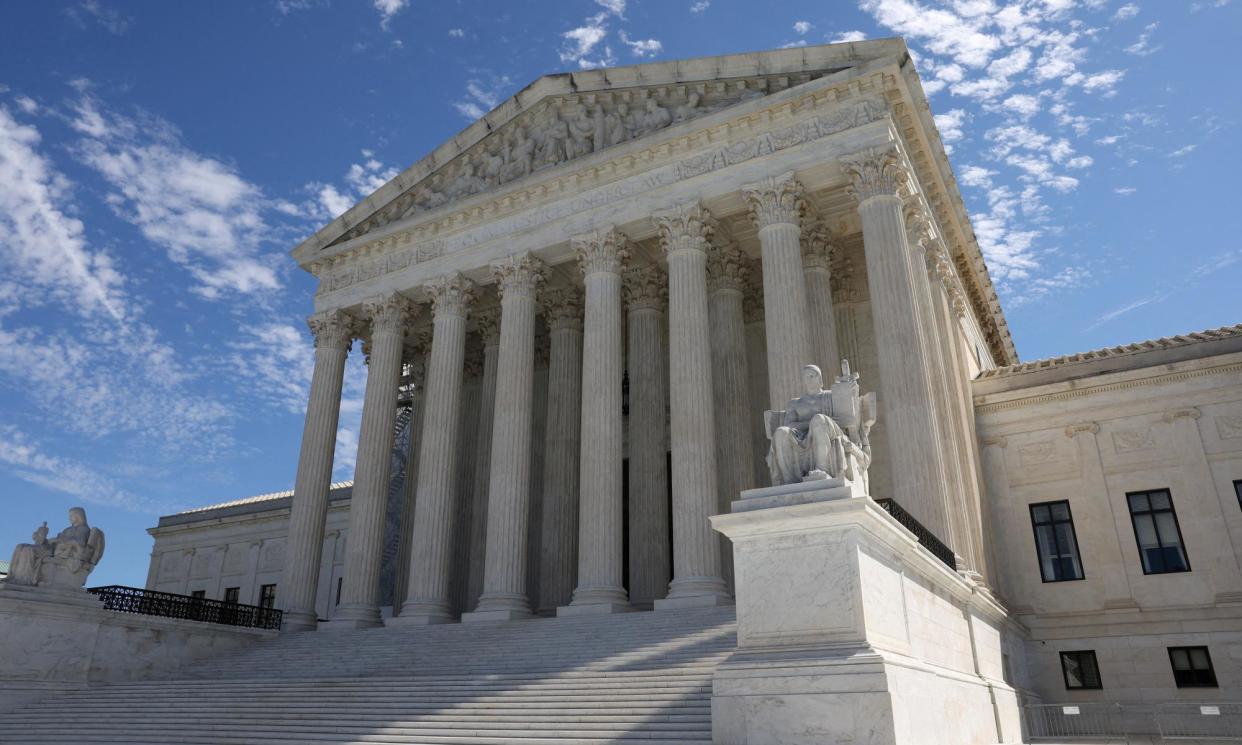 <span>The supreme court will hear oral arguments on 25 April over Trump’s immunity claim.</span><span>Photograph: Kevin Wurm/Reuters</span>