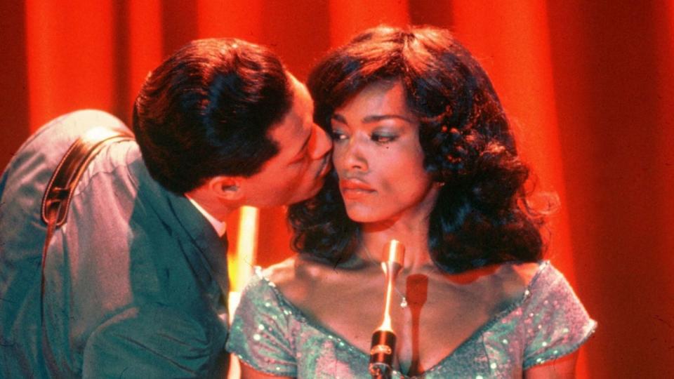 Laurence Fishburne and Angela Bassett in the movie "What's Love Got to Do With It."