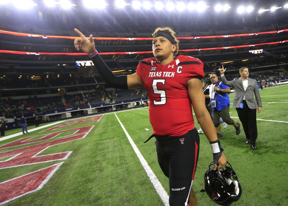 Don’t overlook Texas Tech QB Patrick Mahomes slipping into Round 1. (AP)