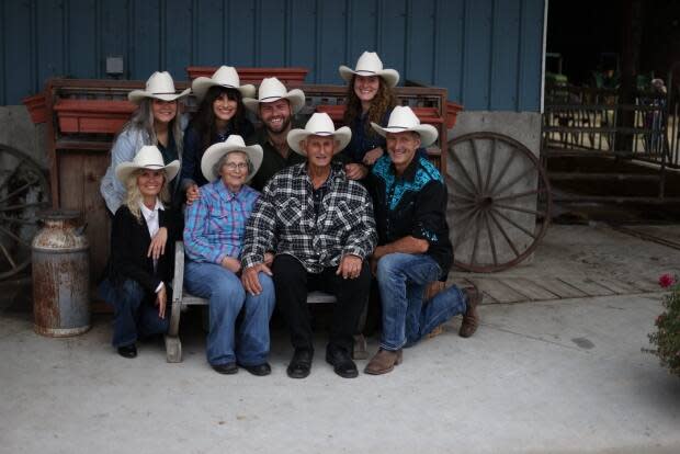 Three generations of Severinskis are pictured at a party celebrating the award. (Submitted by Kevin Severinski - image credit)