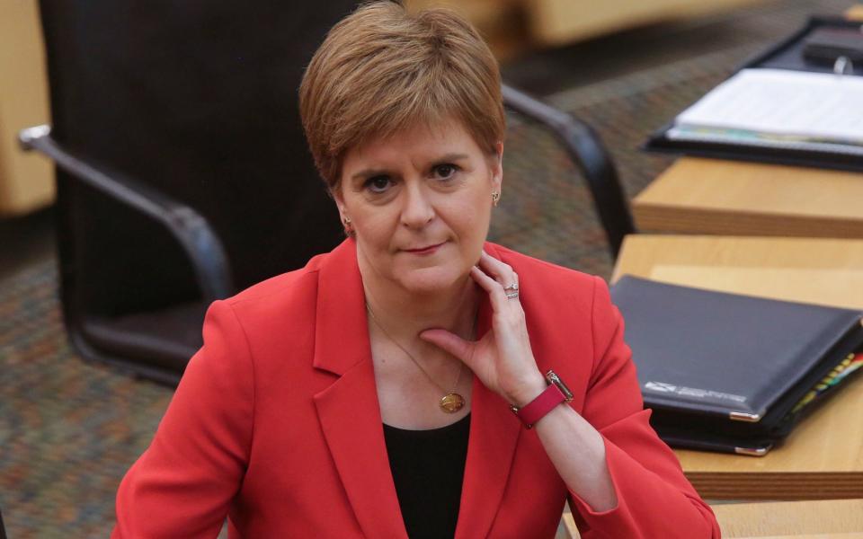 Nicola Sturgeon during First Minster's Questions - PA