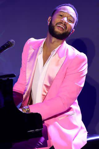 <p>Jesse Grant/Variety via Getty</p> John Legend performs on stage at City Year Los Angeles' 13th Annual Spring Break Event held at The Gallagher Garden at SoFi Stadium on May 4, 2024 in Los Angeles, California.