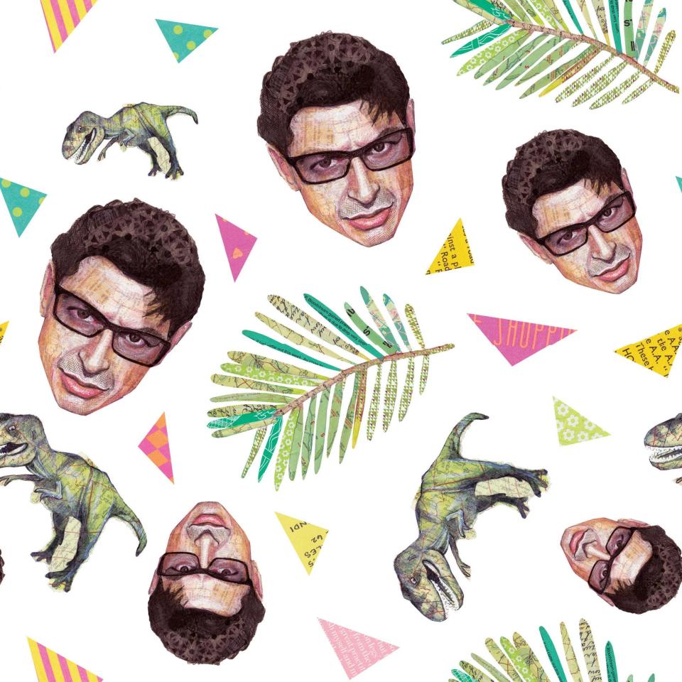 AngelBeal Designs Jeff Goldblum Wrapping Paper. (Photo: Etsy)