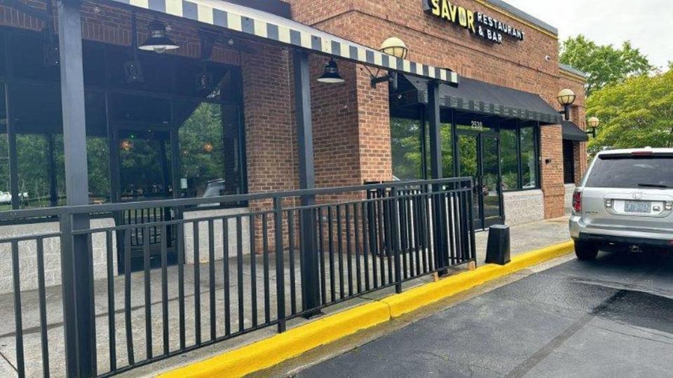 Savor Restaurant and Bar is located in the former Buffalo Wild Wings spot at 2530 Sardis Road North. Savor Restaurant and Bar