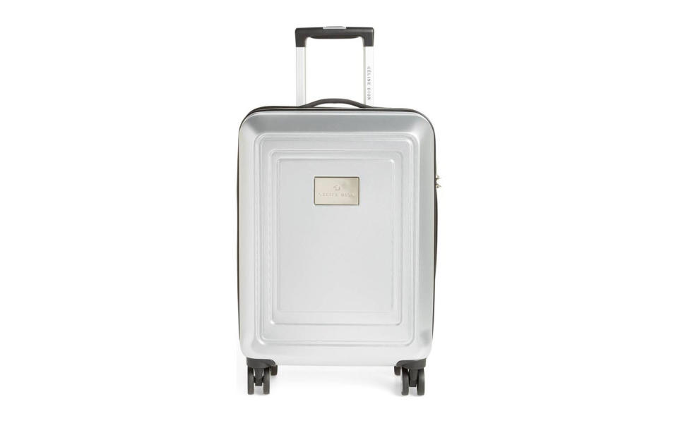 Timbre Rolling Hard-Shell Carry-On in Silver