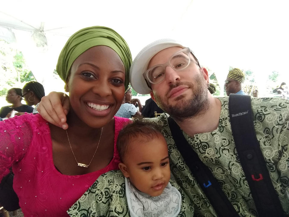 The author with his wife and one of their children, a son named Avishai. (Courtesy Jay Deitcher)