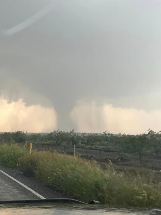 An image of the tornado that touched down in Sterling County, provided by the Sterling County Sheriff's Office (5/22/24).