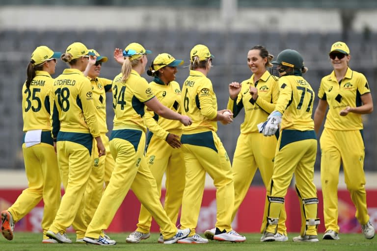 Australia, seen here in action against Bangladesh in March 2024, beat New Zealand in the Women's T20 World Cup (MUNIR UZ ZAMAN)