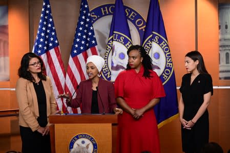 Ocasio-Cortez, Omar, Pressley and Tlaib hold news conference