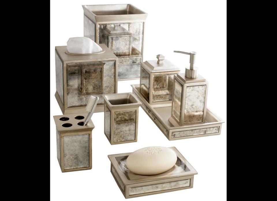 Palazzo bath accessories, $25-$90, from <a href="http://www.abchome.com/store/store/pc/palazzo-bath-accessories-131p10337.htm" target="_hplink">abchome</a>.