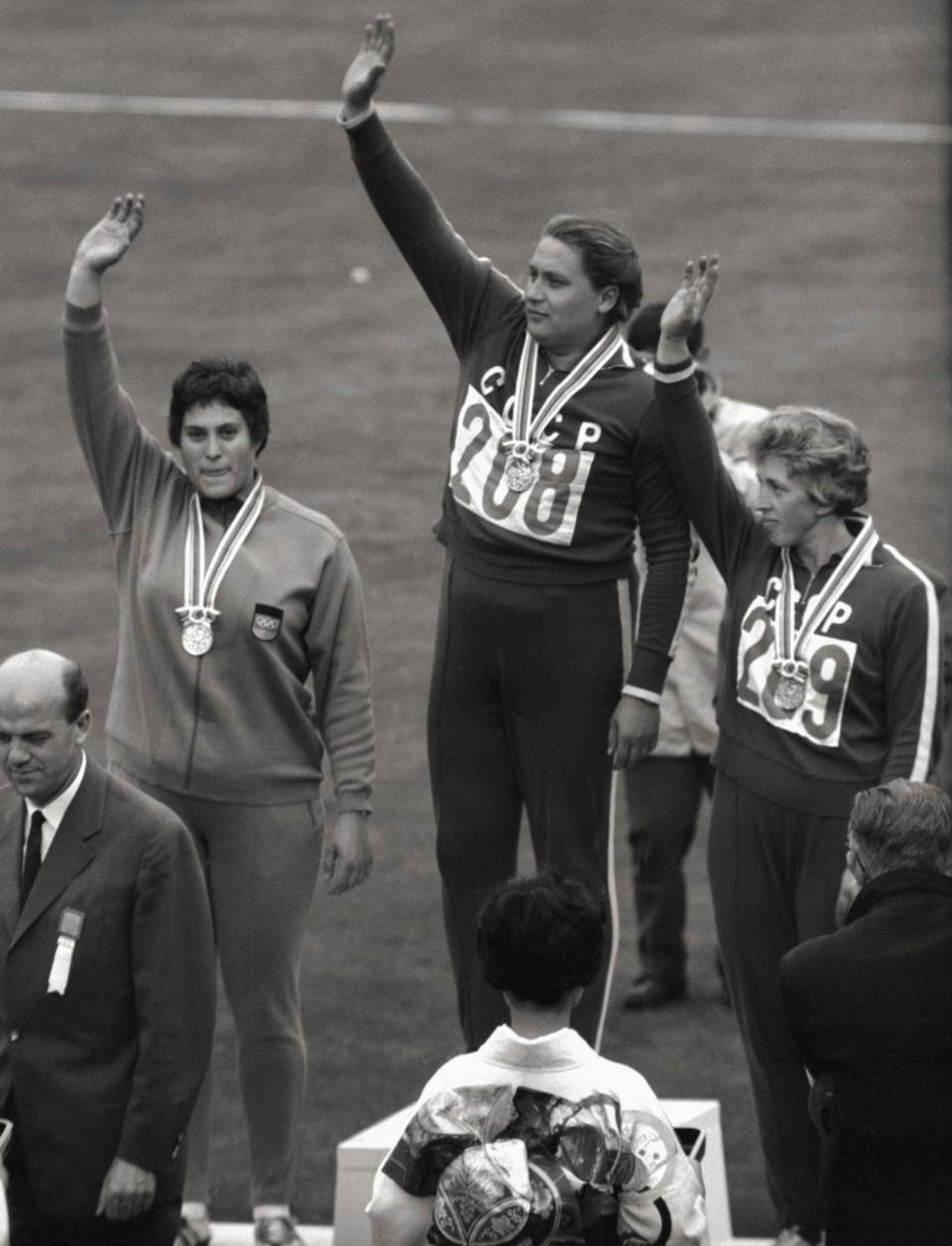 On the Olympic podium in 1964 - Walter Mori/Mondadori via Getty Images