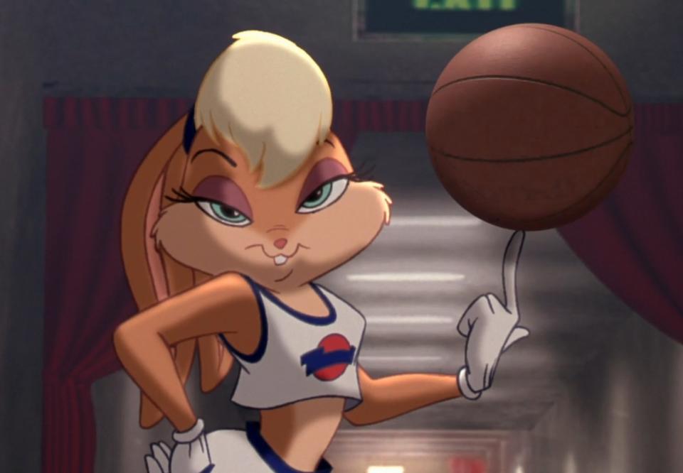 Lola Bunny gets ready to play against the Monstars in "Space Jam"