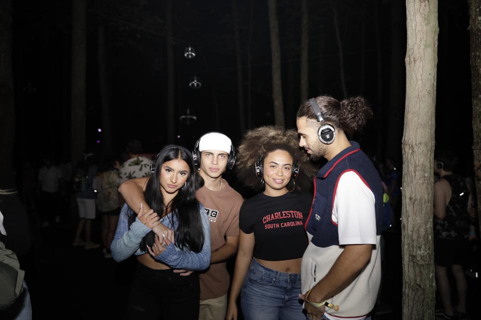 silent disco cotton aeropostale people partying